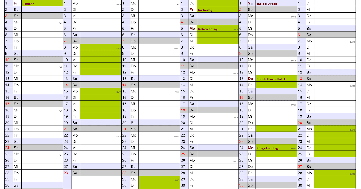 Kalender Schulferien Bw 2021 Zum Ausdrucken / Kalender ...