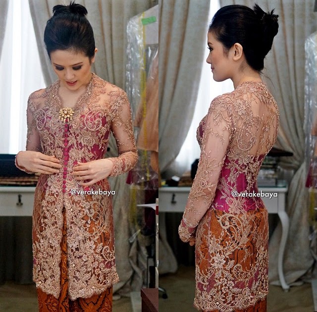 Kebaya Pengantin Batak Kancing Depan Model Vera Kebaya Kutu Baru