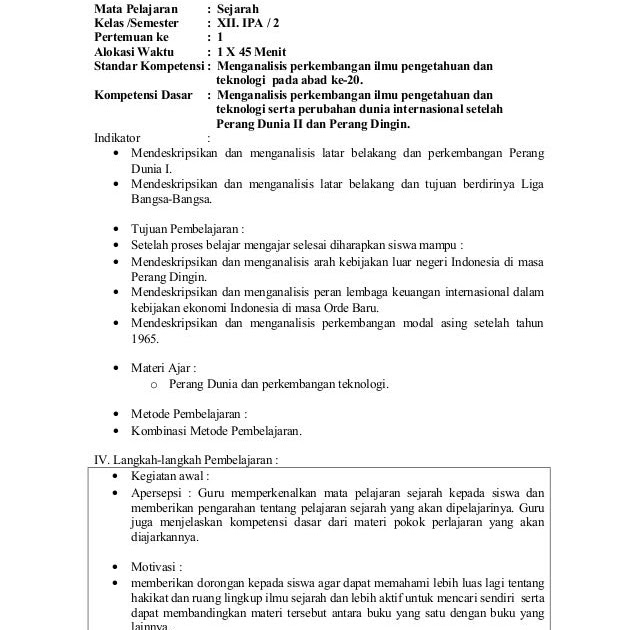 Contoh Soal Sejarah Indonesia Kelas 12 Semester 1