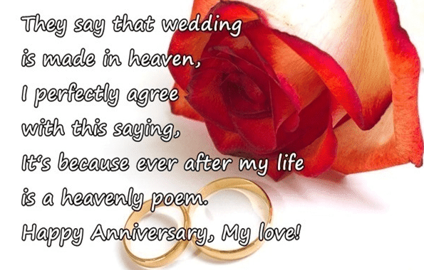 Wedding Anniversary Wishes to Wife From Husband