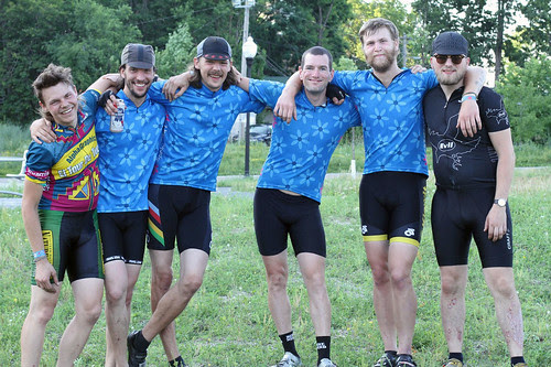 The winning all-sausage team: Spoke Girl