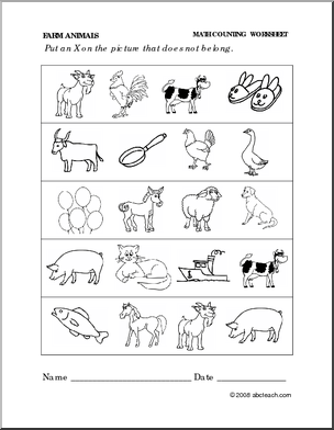 Free Farm Worksheets For Kindergarten - Digital Duke