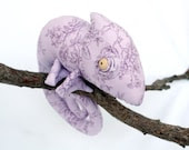 Lilac Chameleon stuffed toy - andreavida