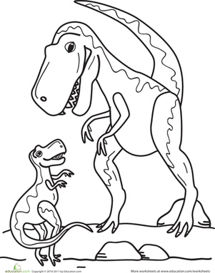 T Rex Baby Dinosaur Coloring Pages : This time it's t rex! - Draw-spatula