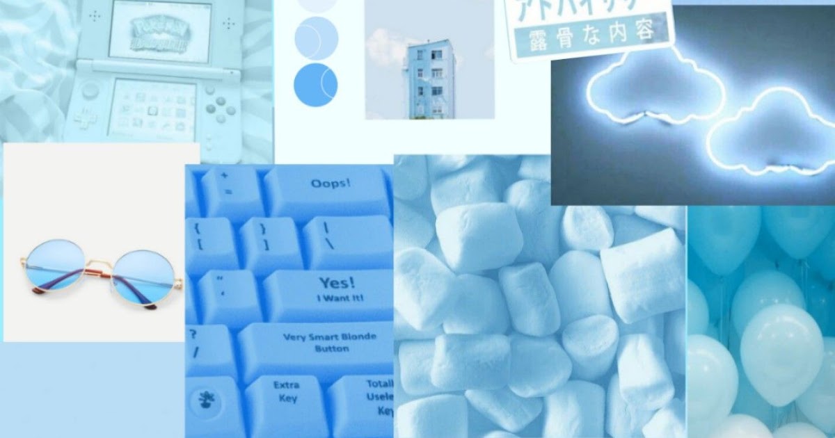 Aesthetic Blue Aesthetic Cute Pinterest Wallpaper - Fin Construir