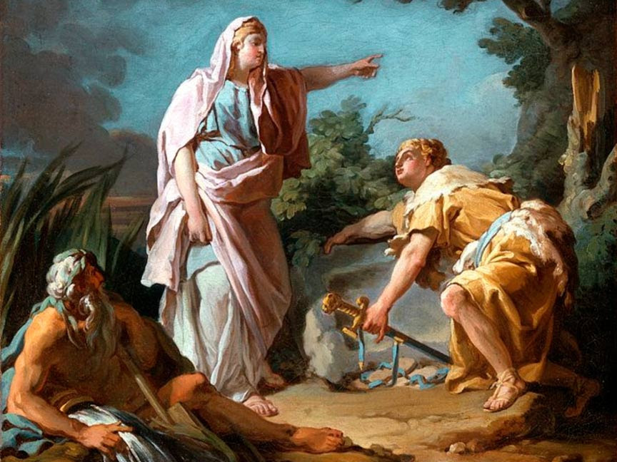 Aethra Showing her Son Theseus the Place Where his Father had Hidden his Arms