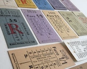 14 vintage British tickets, set of old pre-decimalisation ticket with values in various fractions