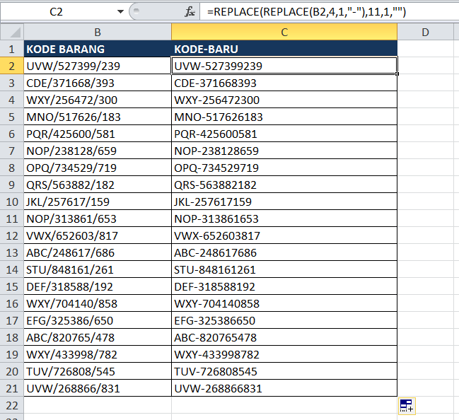 Kode Microsoft Excel