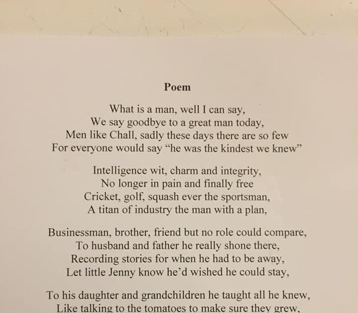 Yamile Non Religious Dad Funeral Poems From Daughter