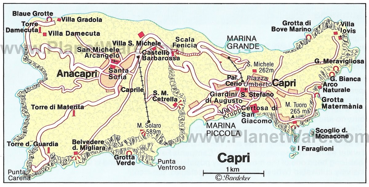 Italy Tourist Map Attractions