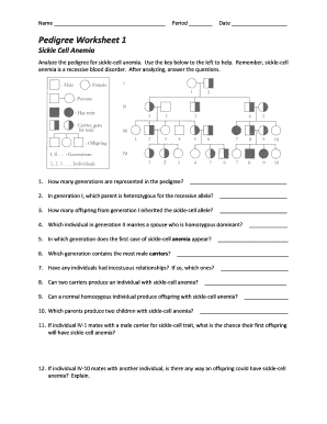 Studying Pedigrees Activity Worksheet Answer Key — Villardigital