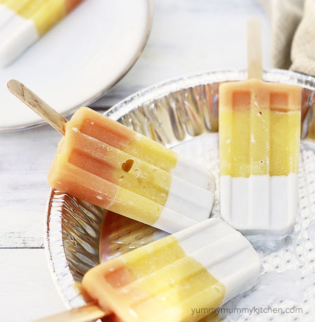 Healthy Tropical Candy Corn Ice Pops | Yummy Mummy Kitchen | A Vibrant ...