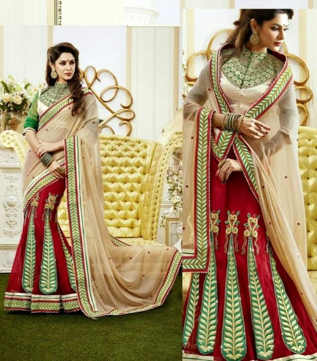 Bridal-Wedding-Rich-Heavy-Embroidered-Sarees-Designs-Lehanga-Style-Fancy-Sari-New-Fashion-1 Bridal-Wedding-Rich-Heavy-Embroidered-Sarees-Designs-Lehanga-Style-Fancy-Sari-New-Fashion-1