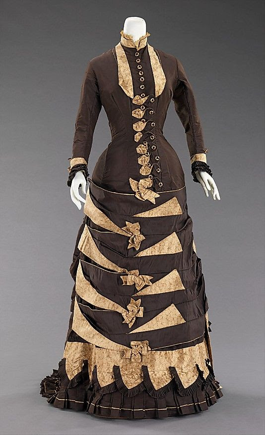 Victorian Wedding Dress Date: 1879 Culture: American Brooklyn Museum Costume Collection at The Metropolitan Museum of Art, Gift of the Brooklyn Museum, 2009; Gift of Mrs. Thomas W. Hotchkiss, 1939