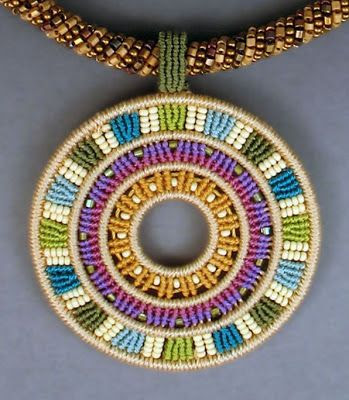 http://www.pinterest.com/pin/58828338856821278/ Secret Life of Jewelry - A Universe of Handcrafted Art to Wear: Micro-Macramé Symmetry - Joan Babcock Jewelry