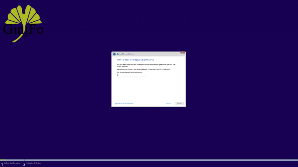 Windows 10 / Installation