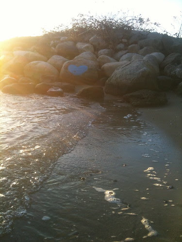 Blue Heart @ Sunset Beach