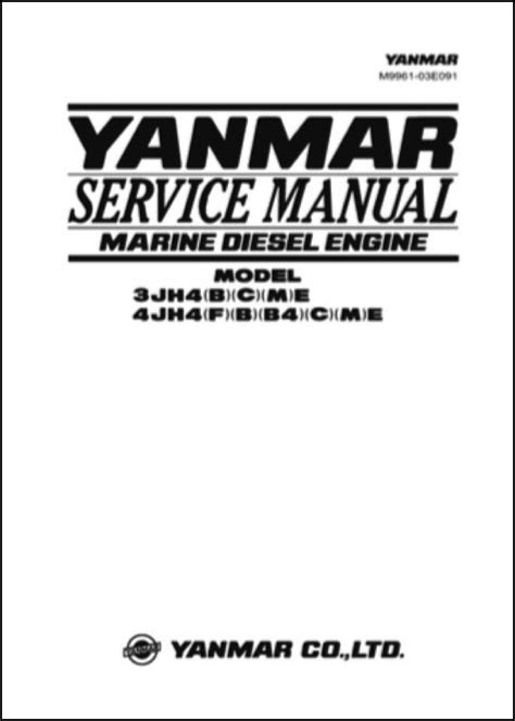 Yanmar 3JH4 Marine Diesel Engine Service Manual - MARINE