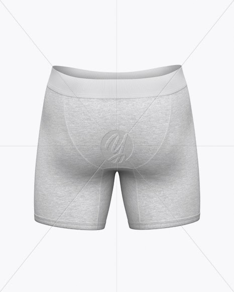 Download Download Melange Men's Boxer Briefs Mockup - Back View PSD