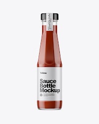 Download Download Psd Mockup Bottle Cap Clear Food Glass Golden Layer Ketchup Label Mockup Pack Package Sauce Tomato Psd Background With Clouds Free Mockups Download Yellowimages Mockups