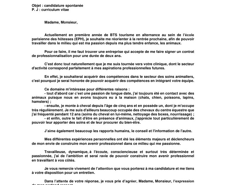 Modele Lettre De Motivation Pour Bts Sp3s  Perodua w