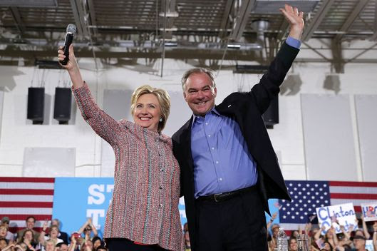 Hillary Clinton Campaigns With Tim Kaine In Virginia