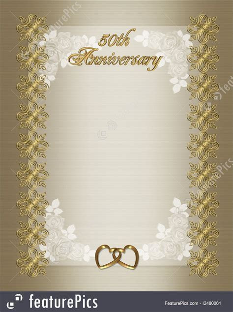 Illustration Of 50Th Wedding Anniversary Invitation Template Illustration Of 50Th Wedding Anniversary Invitation Template