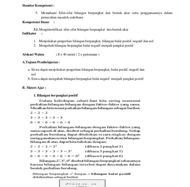Contoh Latihan Soal: Soal Matematika Kelas 4 Akar Pangkat 2