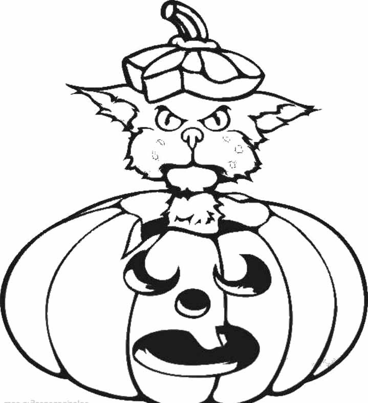 Spooky Cat Coloring Page - 250+ SVG Design FIle