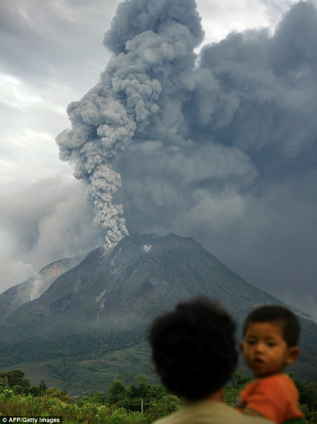 Unknown: There are fears there could be a more powerful eruption, threatening thousands of Indonesian people