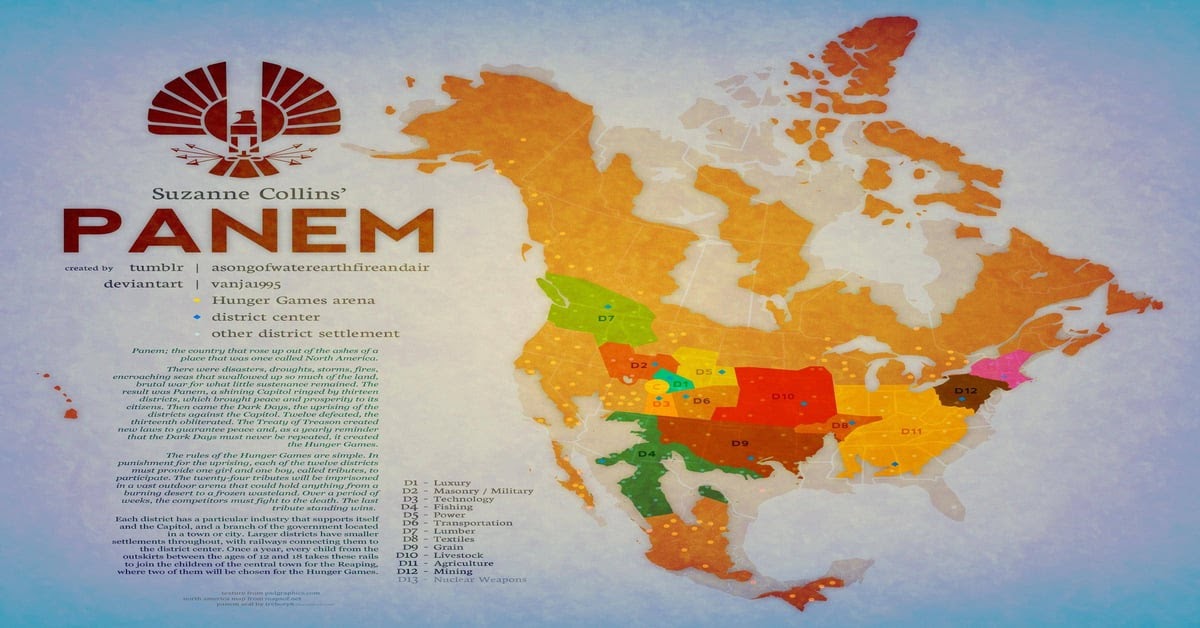 Map Of Panem Hunger Games - Maps For You