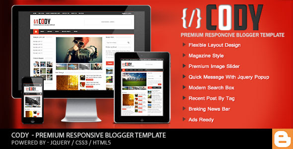 Cody - Themeforest Responsive Magazine Blogger Template