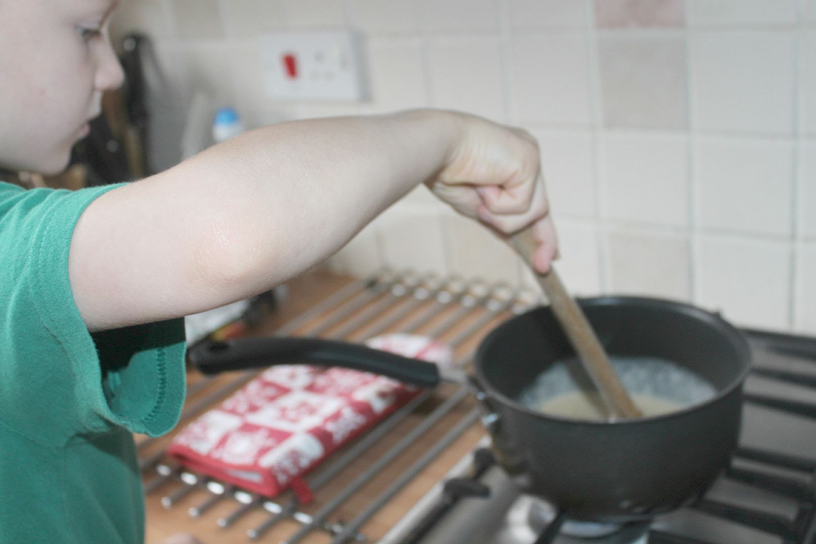 stirring fudge