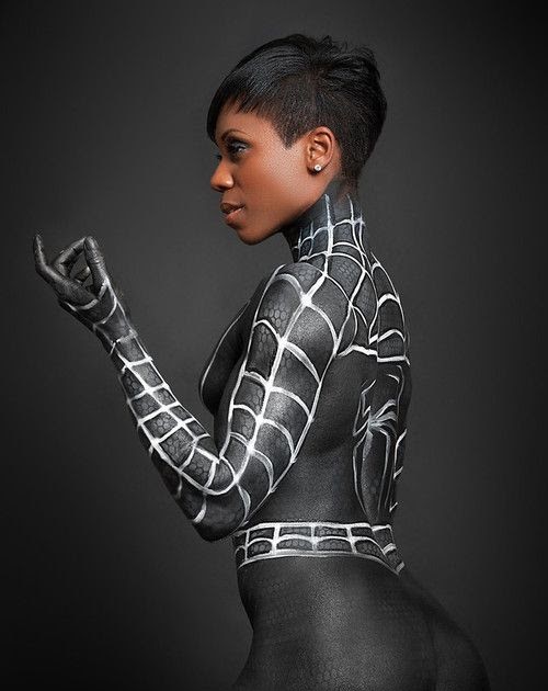 Black Girl Body Paint