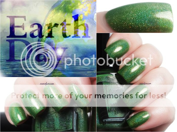xoxoJen's swatch of Literary Lacquer Leaping Greenly for Indie-Go Box