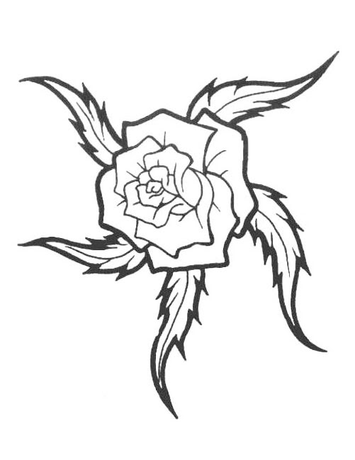 Simple Rose Tattoo Drawing - The Home Garden