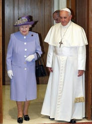 Queen Elizabeth II meets Pope Francis