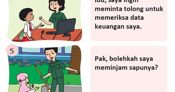 Buku Siswa Tema 4 Kelas 1 Percakapan Minta Tolong - Bangku Soal