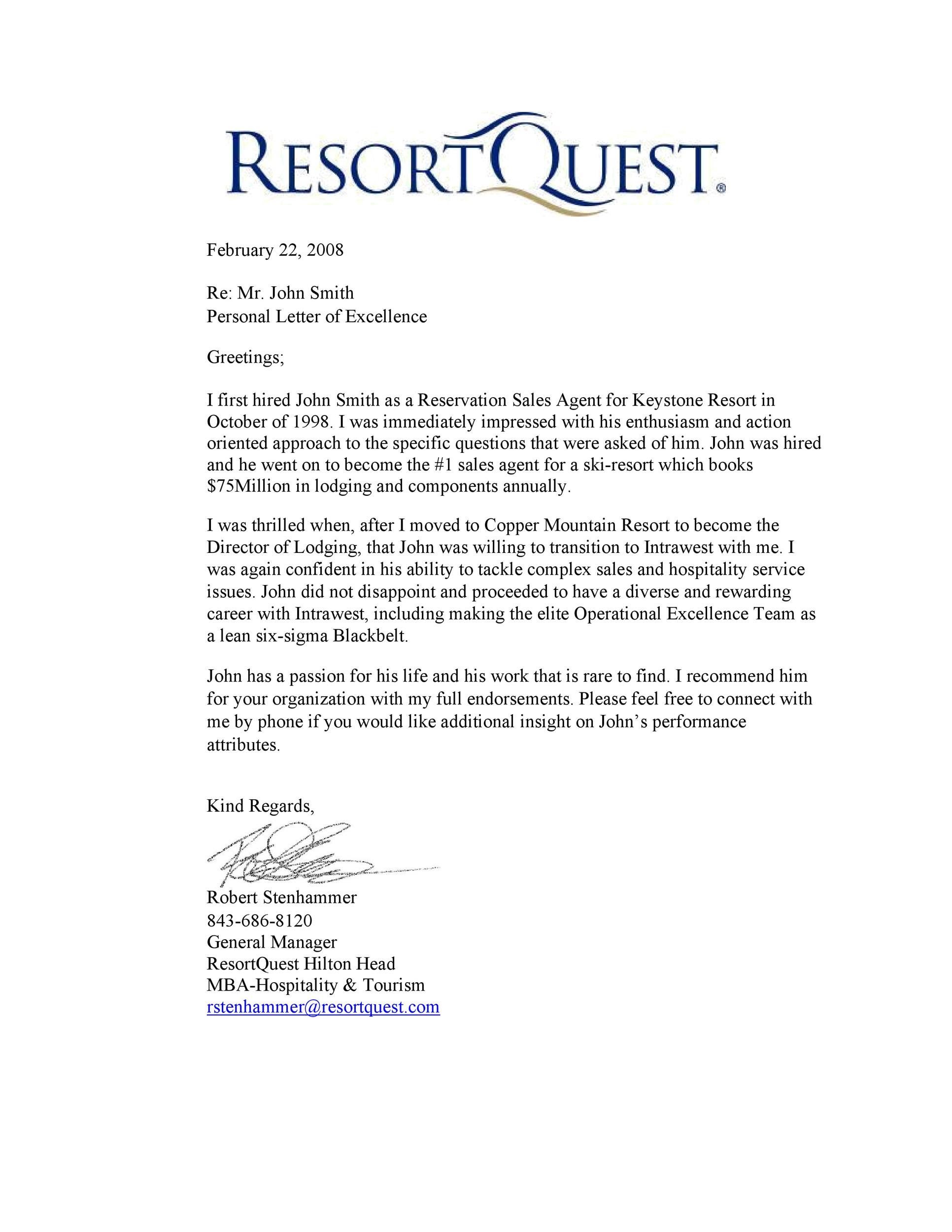 Sample Letter Of Recommendation For Excellence Award | Classles Democracy