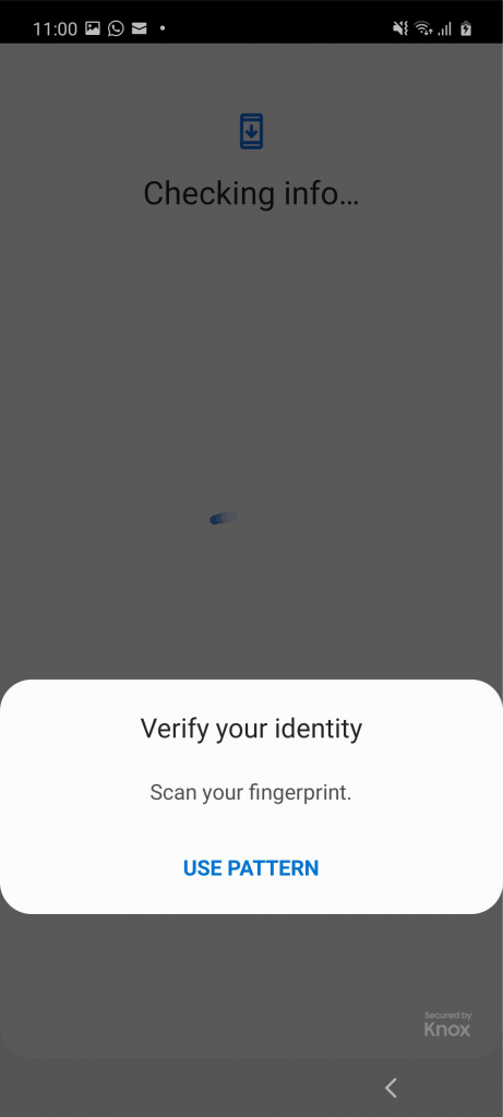 Verifikasi fingerprint Android
