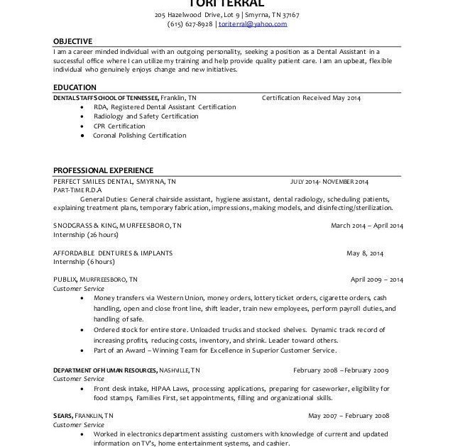 Dental Assistant Objective For Resume - What is a dental assistant and ...