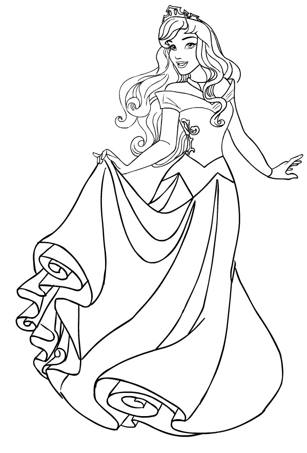 Principessa Aurora Da Colorare E Stampare