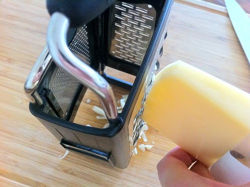 Grating Gruyere Cheese