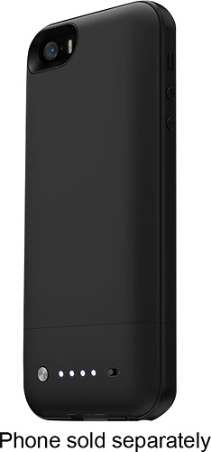 mophie - space pack 32GB External Battery Case for Apple® iPhone® 5 and 5s - Black