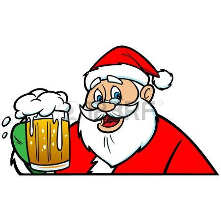Cartoon Santa Drinking - Santa cartoon 1 of 3320. - keghahkekong