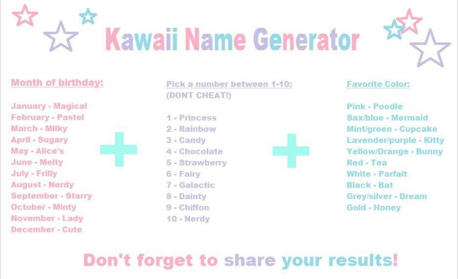 ♥WHATS YOUR KAWAII NAME!?!?♥ Anime Amino | aesthetic caption