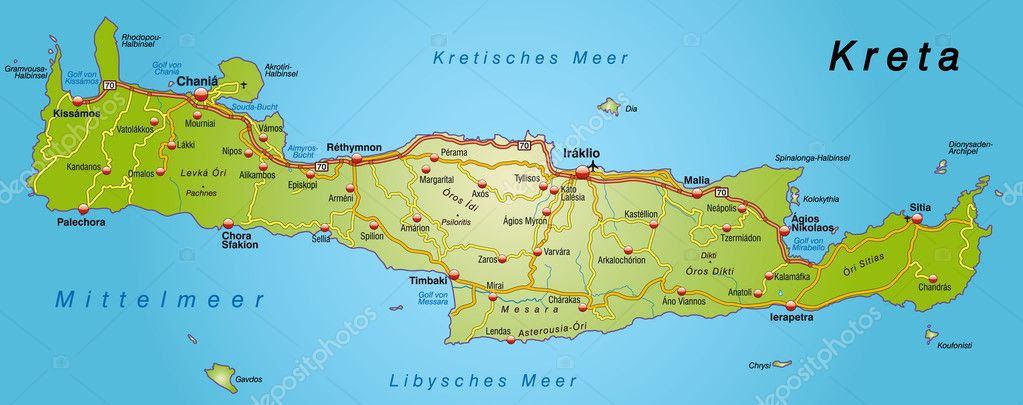 Karte Kreta