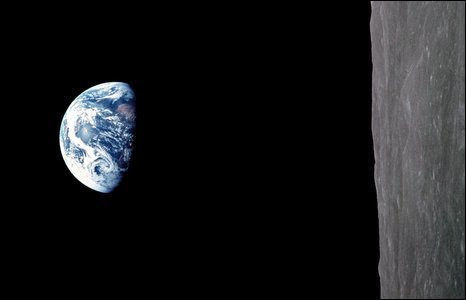 Earth rise, photographed by the Apollo 8 crew