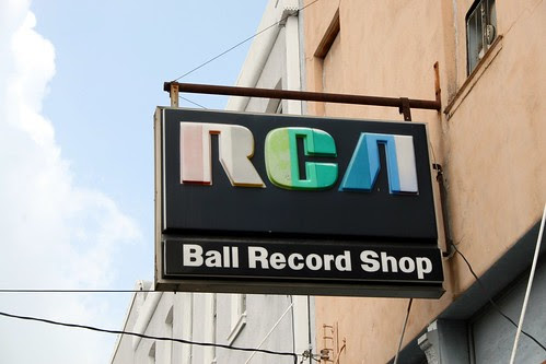 ball record shop sign
