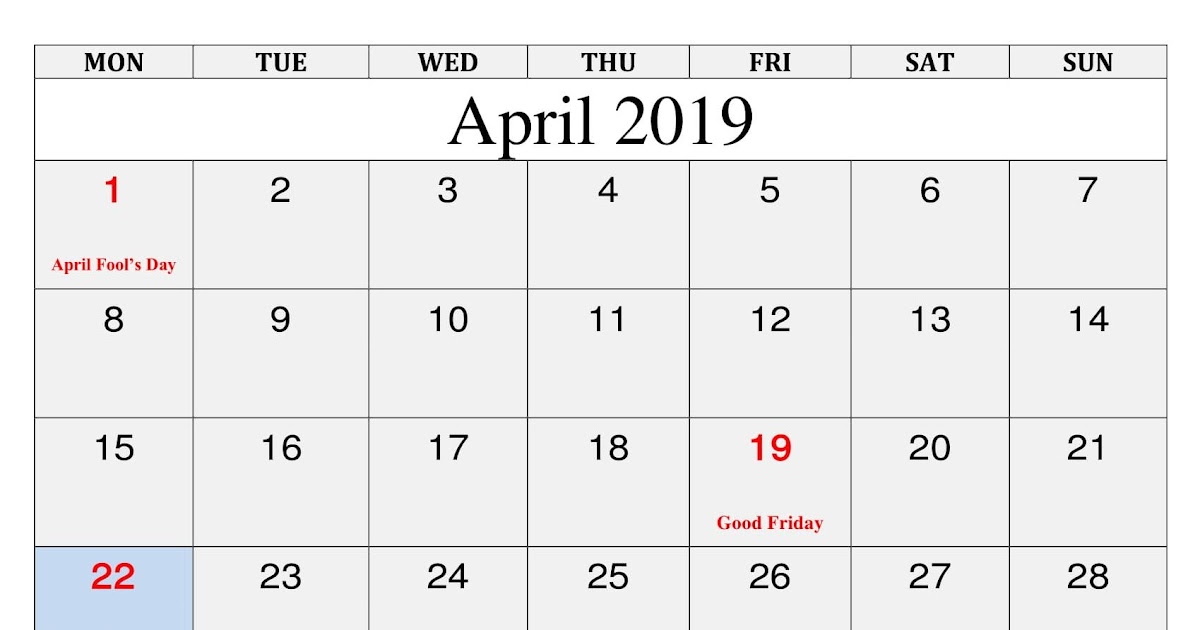 Easter April 2021 Calendar With Holidays Yearmon